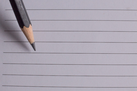 pencil  on blank  paper image closeupの写真素材