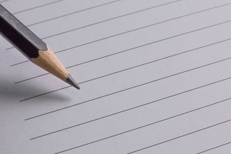 pencil  on blank  paper image closeupの写真素材