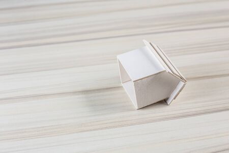 The building white paper house image ideaの写真素材