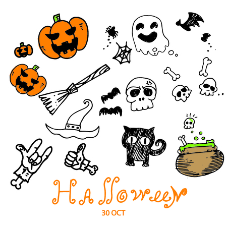 31 October Halloween vector design backgroundのイラスト素材