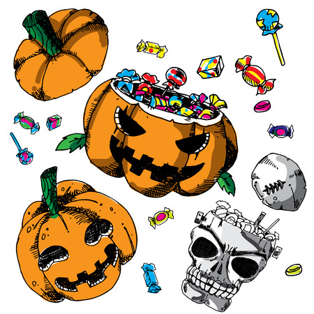 31 October Halloween vector design backgroundのイラスト素材