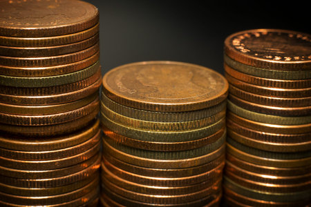 Gold coin stack  for business idea concept image