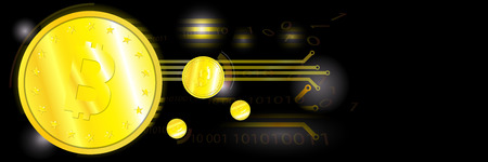 Bitcoin for business idea concept vectorのイラスト素材