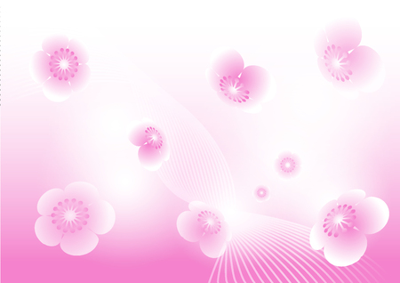 Graphic sakura flowers Vectorのイラスト素材