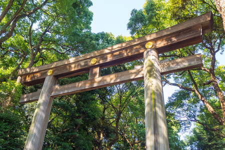 Meiji Shrine , Tokyo, Japan - OCTOBER 27 2017 :  located in Shibuya, Tokyo,のeditorial素材