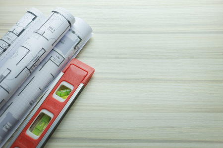 The Architecture table Â Flat Lay image top view concept background idea.