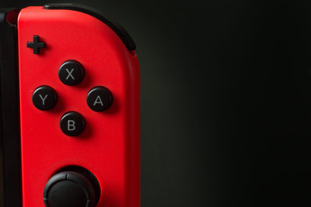 Thailand , Bangkok - MAY 7, 2018 A Nintendo Switch game console on table.