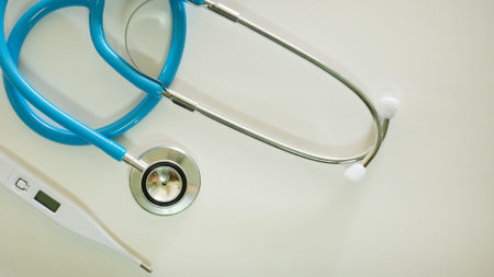 The medical tool on table close up image background.の写真素材