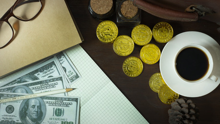 The Business vintage mood abstract image backgroundの写真素材