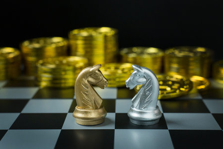 The abstract Chess game  board close up image.
