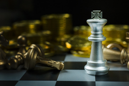 The abstract Chess game  board close up image.の写真素材