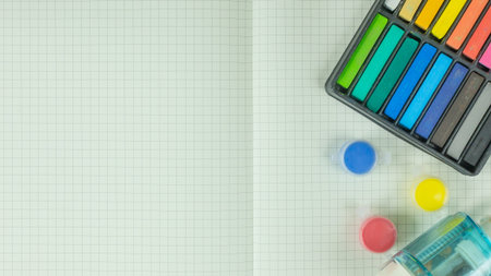 The Back to school concept image colorful background.