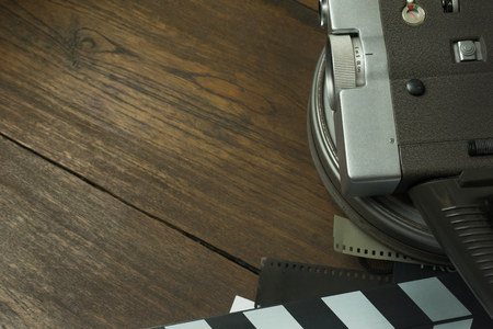 Film production Behind the scenes flat lay image background.の写真素材