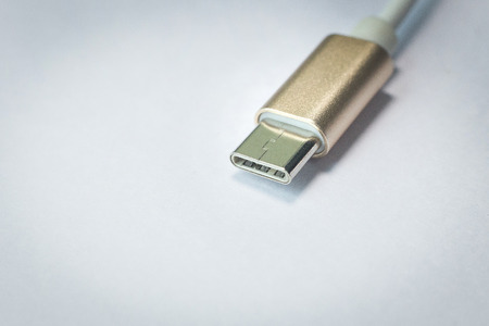 The cable usb type c it connection device close up image.の写真素材
