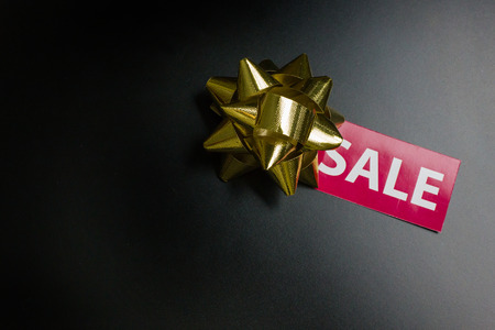 sale tag on the black back ground concept black Friday.の写真素材