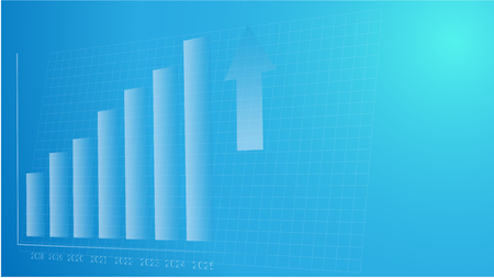 The business chart blue tone for background.のイラスト素材