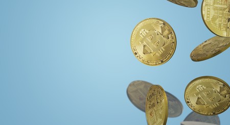 Cryptocurrency bitcoin 3d rendering for business content.の写真素材