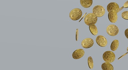 Cryptocurrency bitcoin 3d rendering for business content.の写真素材