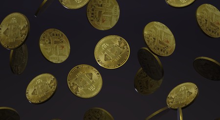Cryptocurrency bitcoin 3d rendering for business content.の写真素材