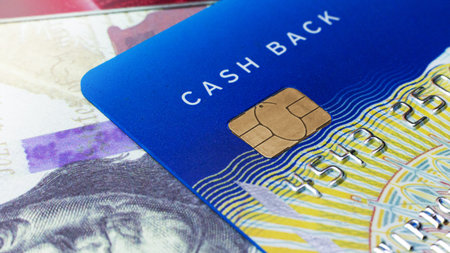 The credit card close up image for business content.