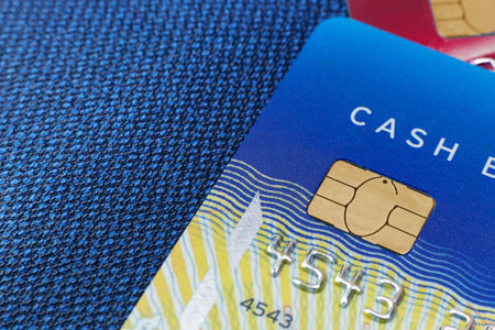 The credit card close up image for business content.
