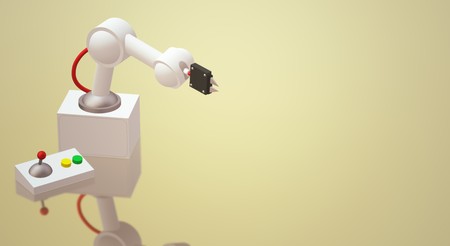 The robotic arm  3d rendering for industrial content.の写真素材