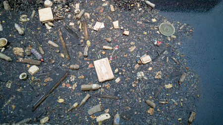 The Water pollution ,sewage and waste water in  canal.