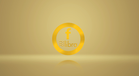 Bangkok, Thailand - Sat 22 June 2019: The Libra Facebook and bitcoin cryptocurrency for Libra Facebook content.のeditorial素材