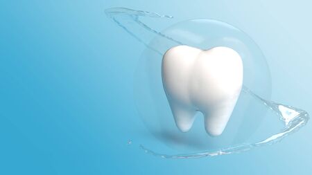 The teeth 3d rendering for healthcare content.の写真素材