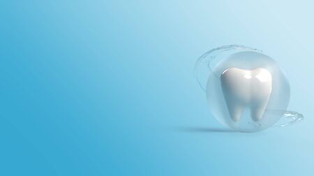 The teeth 3d rendering for healthcare content.の写真素材