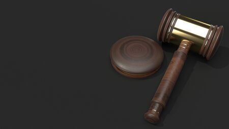 The hammer wood 3d rendering for law concept.の写真素材