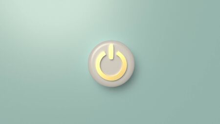 The  start button symbol 3d rendering for background.の写真素材