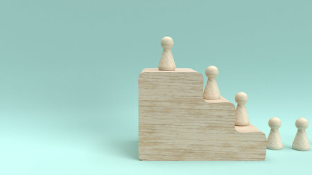 The wood toy  3d rendering for business concept.