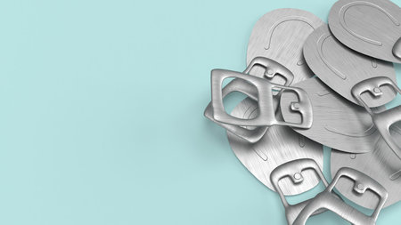 The 3d rendering can tab for  recycle concept.
