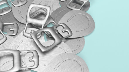 The 3d rendering can tab for  recycle concept.