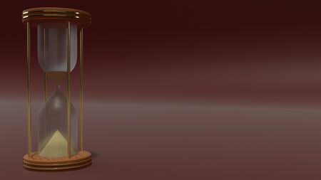 The  3d rendering Hourglasses for time concept.の写真素材