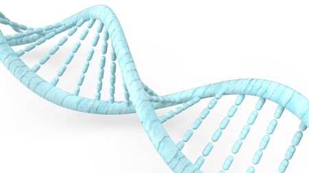 The blue DNA in white background for  medical concept 3d rendering.の写真素材