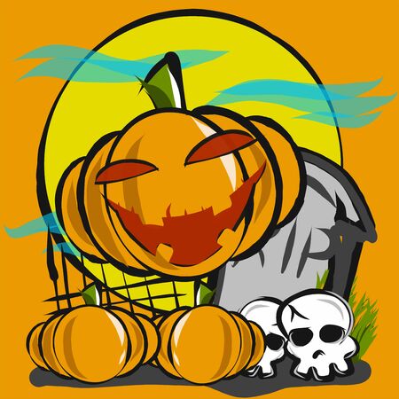 The Halloween vector image for Holiday conceptのイラスト素材