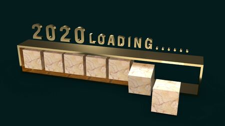 The 2020 loading 3d rendering for holiday content.の写真素材