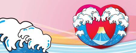 The vector Japanese style for valentine day content.のイラスト素材