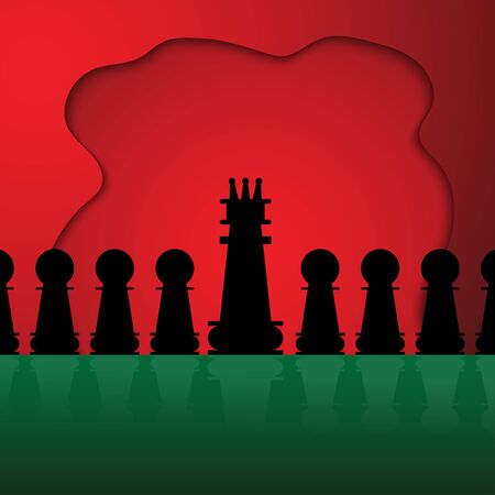 The vector chess game for business contentsのイラスト素材