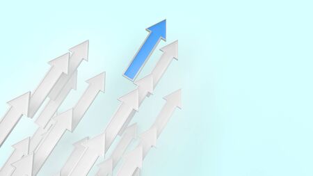 The white Arrow 3d rendering for abstract  content.
の写真素材