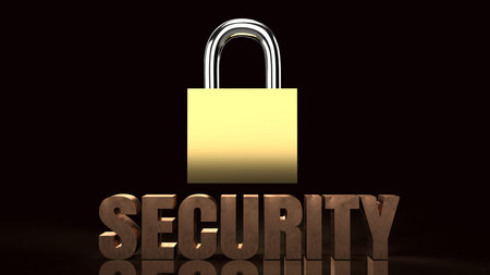 The security text  and master key 3d rendering image.