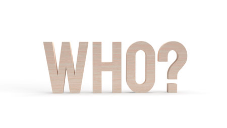 The wooden who Text  on white background 3d rendering.