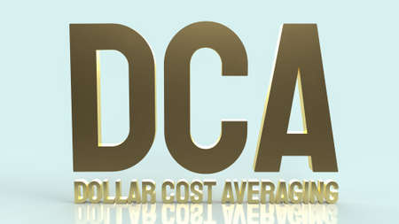 gold text dca or dollar cost average for business content 3d rendering.の写真素材