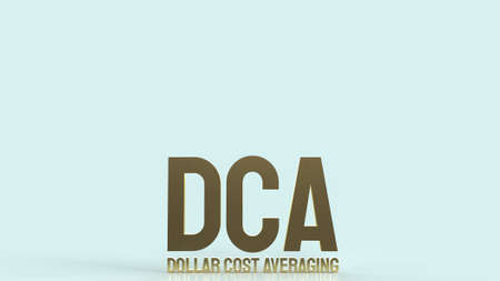gold text dca or dollar cost average for business content 3d rendering.の写真素材
