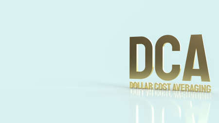 gold text dca or dollar cost average for business content 3d rendering.の写真素材