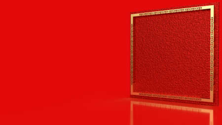 Chinese gold frame for Asia background content 3d rendering.の写真素材