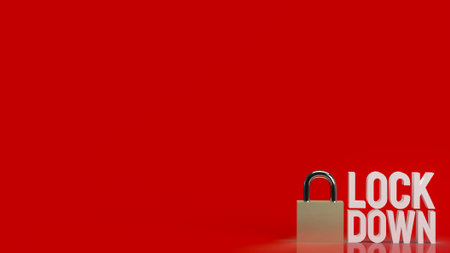 master key and lock down text for medical content 3d rendering
