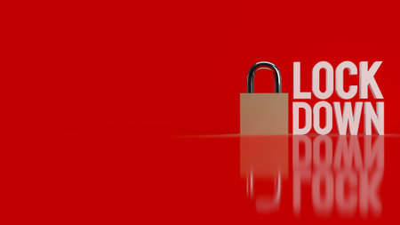 master key and lock down text for medical content 3d renderingの写真素材